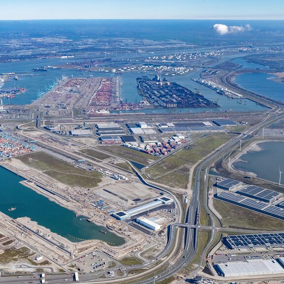 Aerial view of Maasvlakte
